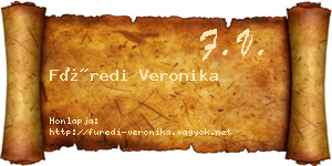 Füredi Veronika névjegykártya