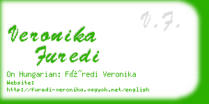 veronika furedi business card